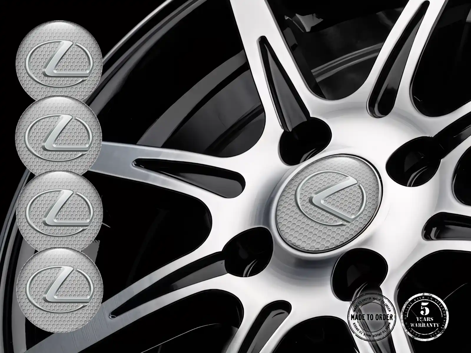Lexus Pegatina de Tapacubos Diseño Etiquetas de Cúpula